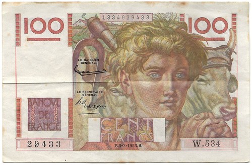 Billet france 100 francs - france,