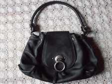 Sac à main cuir noir Lamarthe