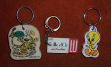 Porte-clés lot 3 LU LEFEVRE-UTILE Paille d'OR TITI 1995 Warner Marsupilami PIM'S