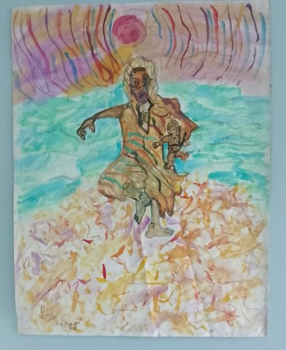 Aquarelle art brut - aquarelle, vierge