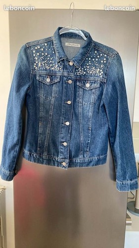 Veste jean bleue - bleue, avec