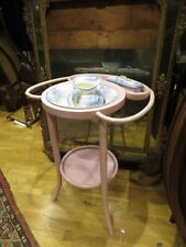 ancien meuble de toilette bois courbé art nouveau broc vasque faience jardiniere