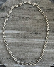 Chaîne Homme  Grain de Café  50 cm Argent Blanc Massif 925  Bijoux