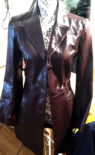 Veste femme cuir croute