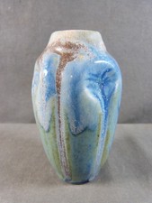 Vase ovoïde en grès flammé