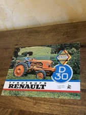 publicité papier tracteur Renault D30 Beauvais Motoculture Double Face Vintage