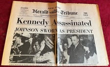 JOURNAL NEW YORK HERALD TRIBUNE/ KENNEDY ASSASSINATED/ 23/11/1963