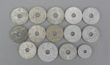 Lot de 14 pièces de 10 et 20 centimes LINDAUER et un ÉTAT FRANÇAIS en zinc.