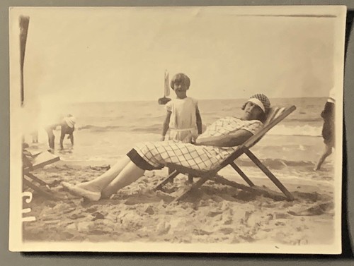 Photo ancienne scene plage - scene, de