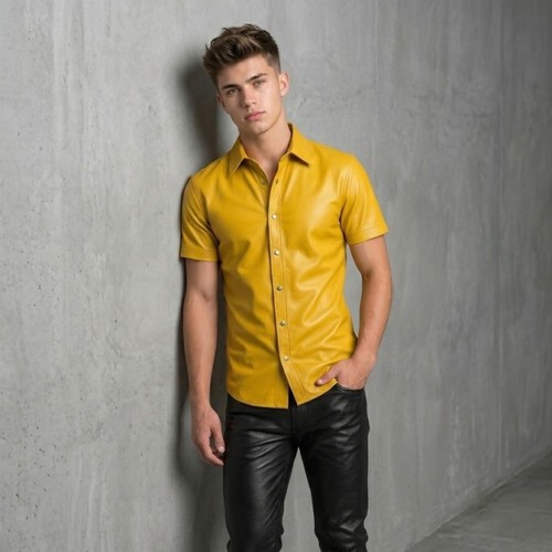 Chemise décontractée cuir - décontractée, en