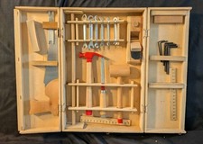 Malette Bricolage Menuisier, outils Bois et Métal, Jouet Ancien Vintage