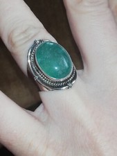 Bague en argent pierre bleu