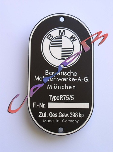 Plaque bmw r75 5 - bmw, r75/5