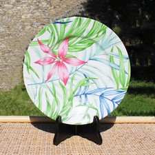 Assiette plate en porcelaine de Limoges / Deshoulières / Hibiscus / Patrick Frey