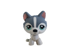 Petshop Chien Husky Chiot LPS Hasbro TBE Gris Blanc Yeux Verts Set Puzzle