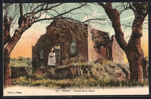 Cpa tiaret ruines la smala - tiaret,,