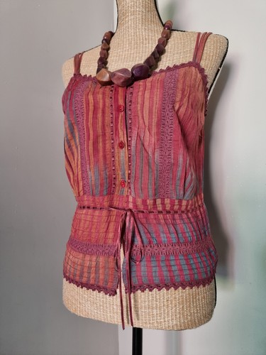 Vintage top blouse 90s ikat - vintage,