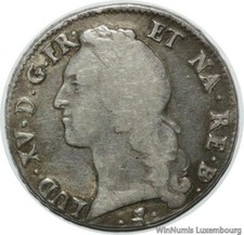 W3381 Ecu au bandeau Louis XV 1768 /7 Pau Argent Silver -> Faire offre