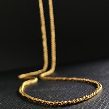 Chaîne maille chaîne collier plaqué or bijou ancien porter accessoire mode 