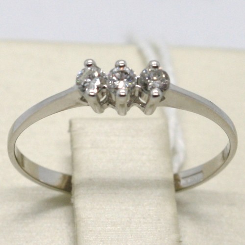 Bague blanc 750 18k - or,