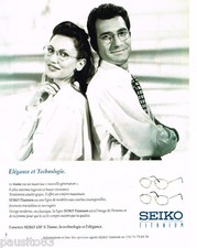 PUBLICITE ADVERTISING 085  1996  SEIKO   les lunettes TITANIUM