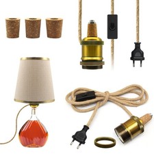 Adaptateurs pour Lampes Bouteille 2 Pièces Douille Ampoule E27 en Laiton avec...