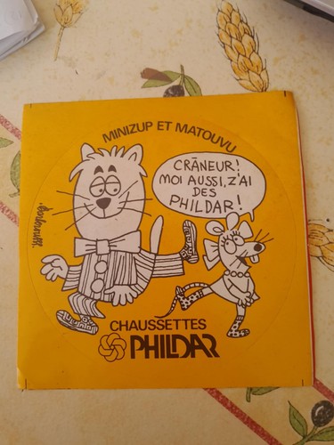 Ancien autocollant phildar - autocollant,