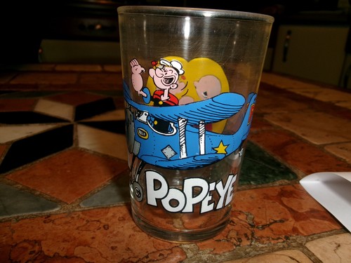 Verre moutarde popeye - moutarde,