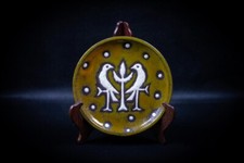 Assiette céramique des Rois De Majorque - Oiseaux catalans style Jean Lurçat