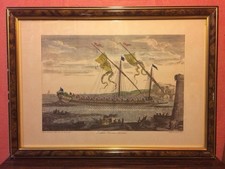 Gravure Couleur Marine Bateau