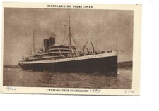 BATEAU MARINE  PAQUEBOT  EXPLORATEUR GRANDIDIER  DES MESSAGERIES MARITIMES