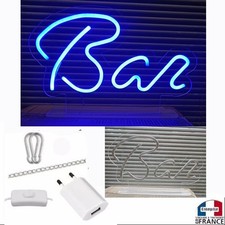 Panneau enseigne lumineuse Neon led  transparent à poser deco Bar