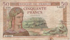 FRANCE - 50 FRANCS CERES Type