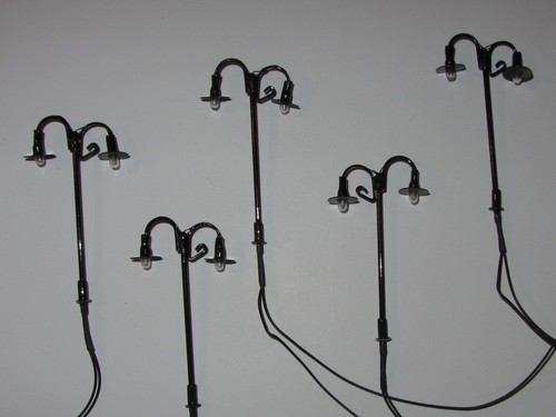 Lampadaires doubles noir - lampadaires,
