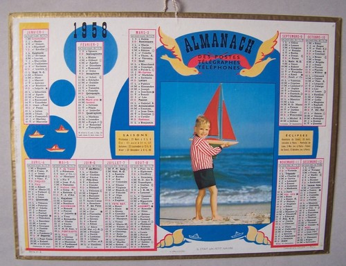 Calendrier almanach ptt - almanach,