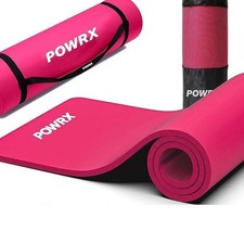 Tapis d'entraînement POWRX 190 x 60 x 1,5 cm rose