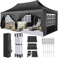 TONNELLE DE JARDIN 3x6m AUVENT ETANCHE GAZEBO EXTERIEUR EVENEMENT MARIAGE NEUF