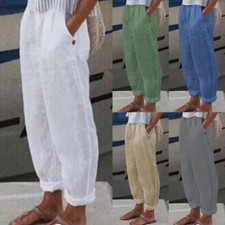 Pantalon Droit En Lin Pour