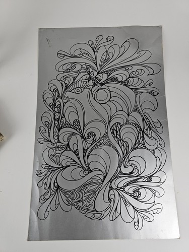 Vtg 60s psychedelic foil - psychedelic,