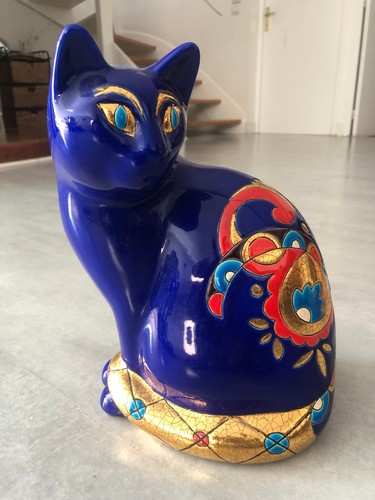 Chat grand modèle émaux - chat,