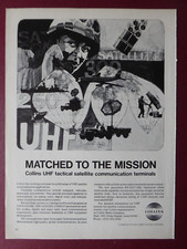 4/1971 PUB COLLINS UHF TACTICAL SATELLITE COMMUNICATION TERMINAL ORIGINAL AD