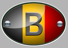 OVALE DRAPEAU BELGE BELGIQUE
