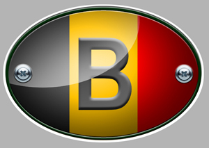 Ovale drapeau belge belgique - belge,