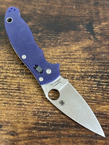 Spyderco manix knife blurple - 2,