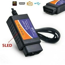 Scanner de Diagnostic OBD-II ELM327 USB pour Voiture avec Logiciel Compatible