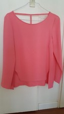 Top asymétrique rose, dos décolleté en V avec bandes, ZARA taille S