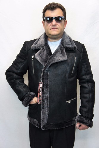 Veste aviateur bomber cuir - en,