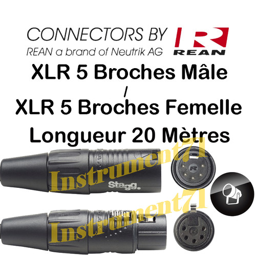 Câble dmx xlr 5 broches - xlr,