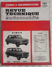 Vintage 1974 ancienne revue technique automobile SIMCA 1100/ 1100 Spécial/1100TI