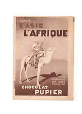Chocolat Pupier Publicité